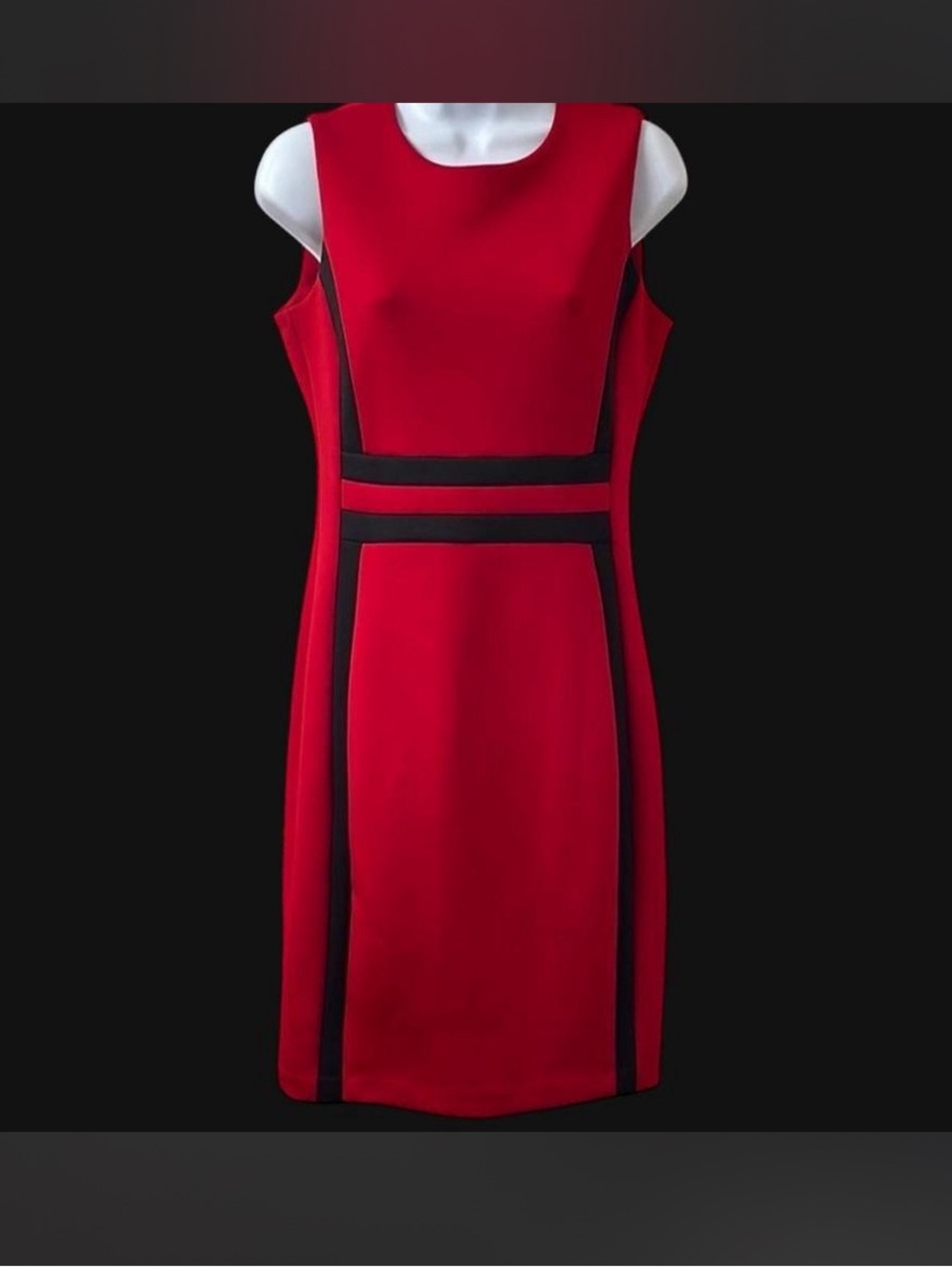 Calvin Klein Red and Black Dress